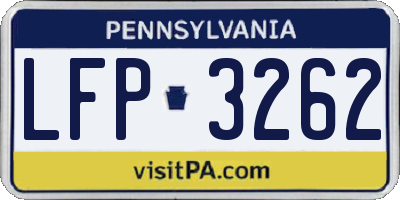 PA license plate LFP3262