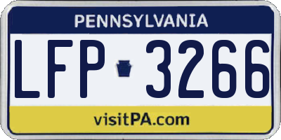 PA license plate LFP3266