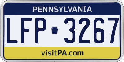 PA license plate LFP3267