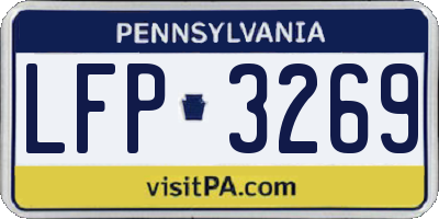 PA license plate LFP3269