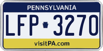 PA license plate LFP3270