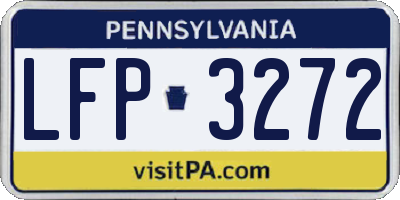 PA license plate LFP3272