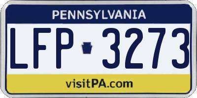 PA license plate LFP3273