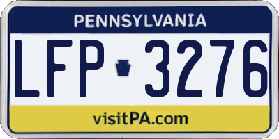 PA license plate LFP3276