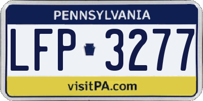 PA license plate LFP3277