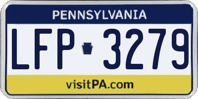 PA license plate LFP3279