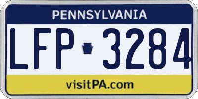 PA license plate LFP3284