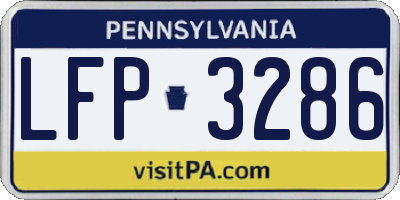 PA license plate LFP3286