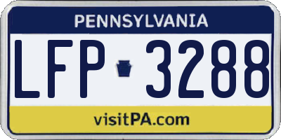 PA license plate LFP3288