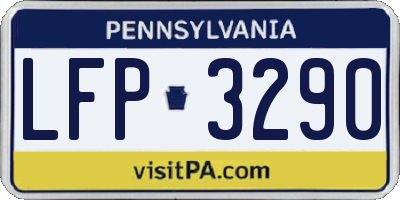 PA license plate LFP3290