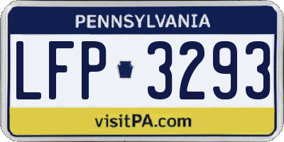 PA license plate LFP3293
