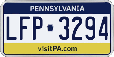 PA license plate LFP3294