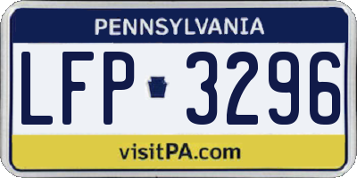 PA license plate LFP3296