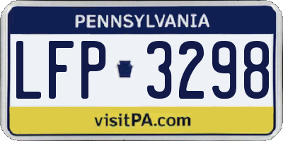 PA license plate LFP3298