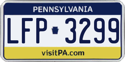 PA license plate LFP3299
