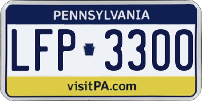 PA license plate LFP3300