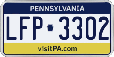 PA license plate LFP3302