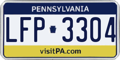 PA license plate LFP3304