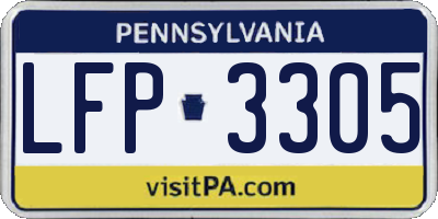 PA license plate LFP3305