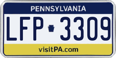 PA license plate LFP3309