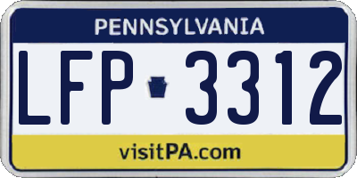 PA license plate LFP3312