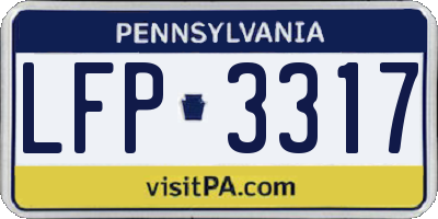 PA license plate LFP3317