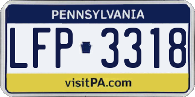 PA license plate LFP3318