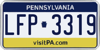 PA license plate LFP3319