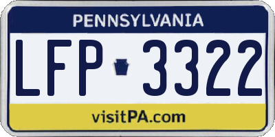 PA license plate LFP3322