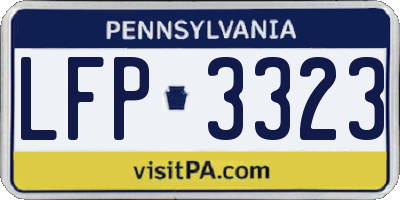PA license plate LFP3323