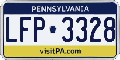 PA license plate LFP3328
