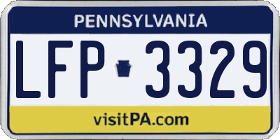 PA license plate LFP3329