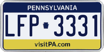 PA license plate LFP3331