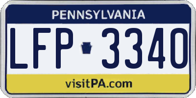 PA license plate LFP3340
