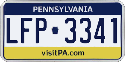 PA license plate LFP3341