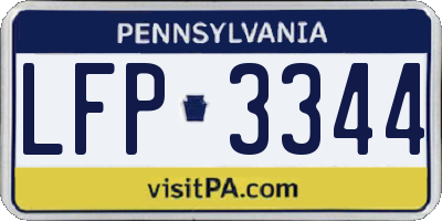 PA license plate LFP3344