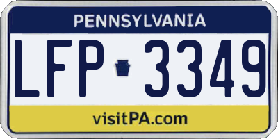 PA license plate LFP3349