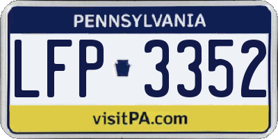 PA license plate LFP3352