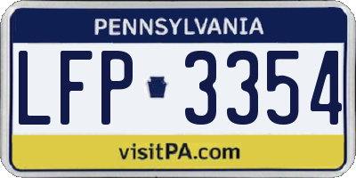 PA license plate LFP3354