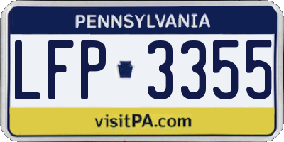 PA license plate LFP3355