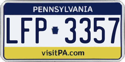 PA license plate LFP3357