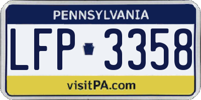 PA license plate LFP3358