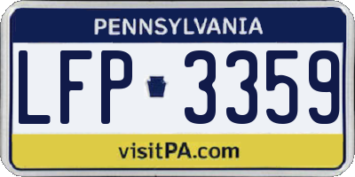PA license plate LFP3359
