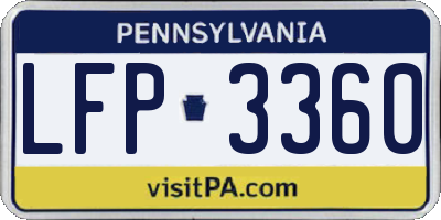 PA license plate LFP3360