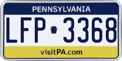 PA license plate LFP3368
