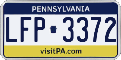 PA license plate LFP3372