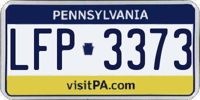 PA license plate LFP3373