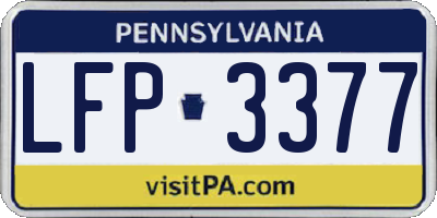 PA license plate LFP3377
