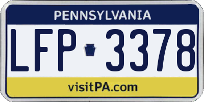 PA license plate LFP3378