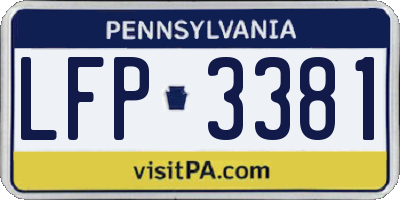 PA license plate LFP3381